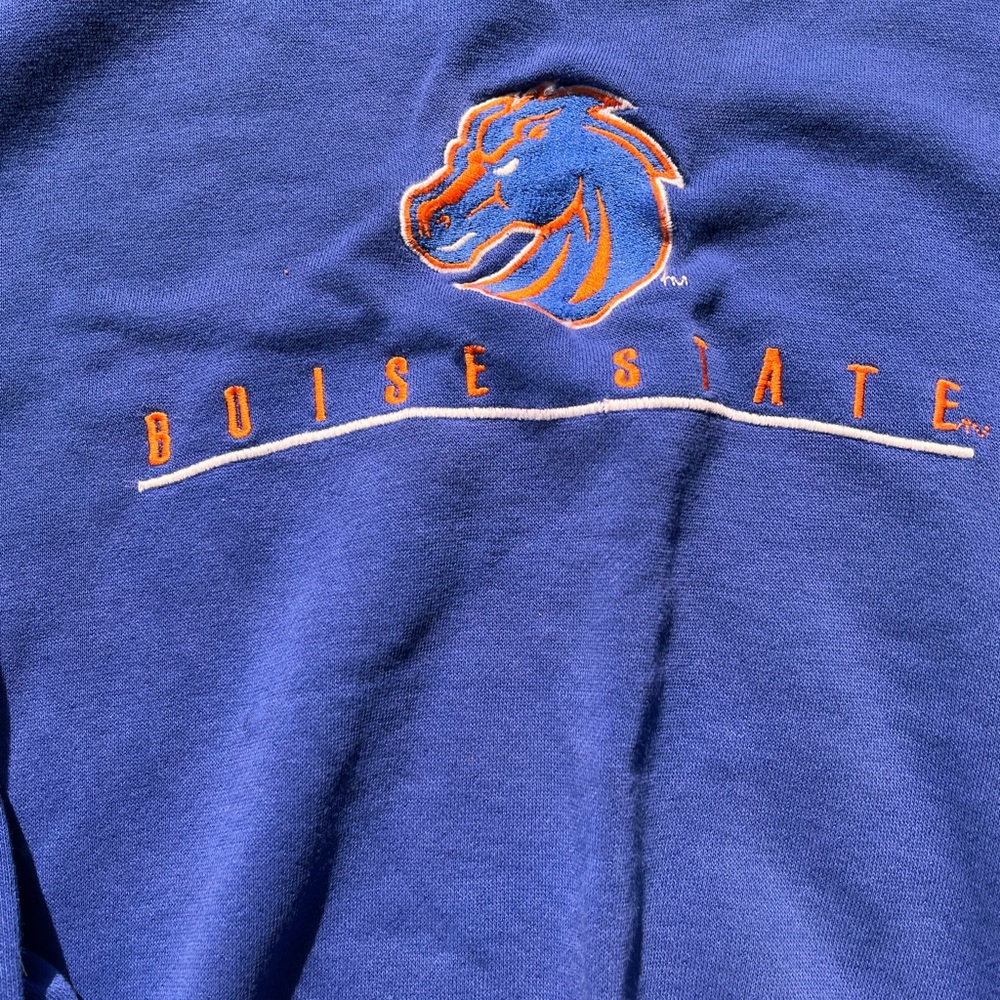 Boise State Crewneck, Royal Blue, XLarge, super comfy for loungewear